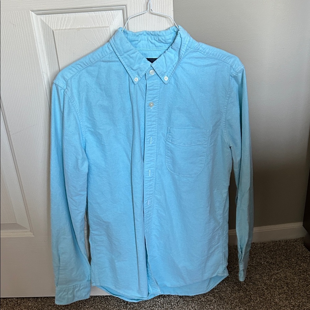 American Eagle Outfitters Sky Blue Casual Shirt